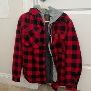 Cozy fall jacket with warm layering inside